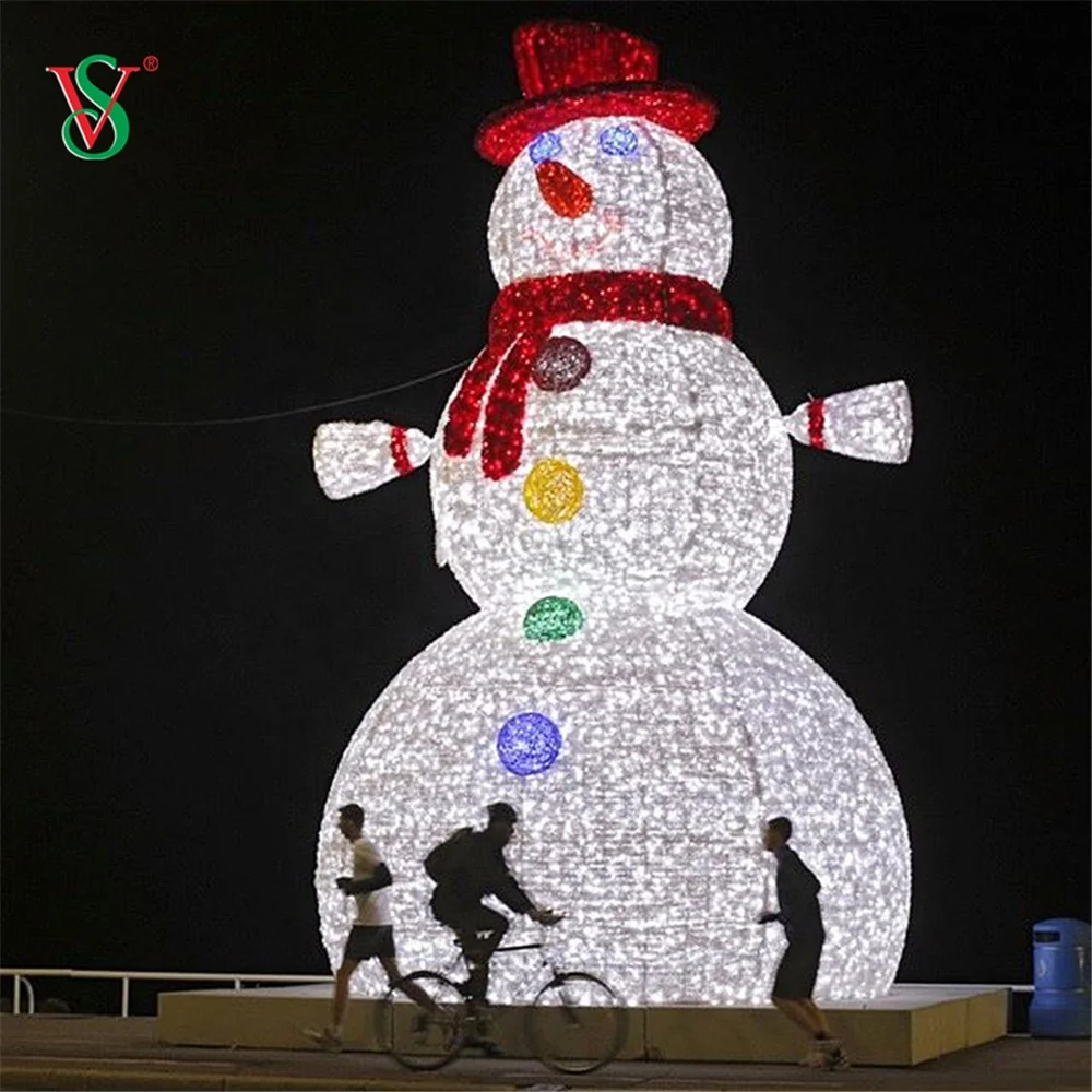 

Giant Christmas Acrylic ABS Snowman Figurines for Outdoor Yard Resort Park Holiday Decoration