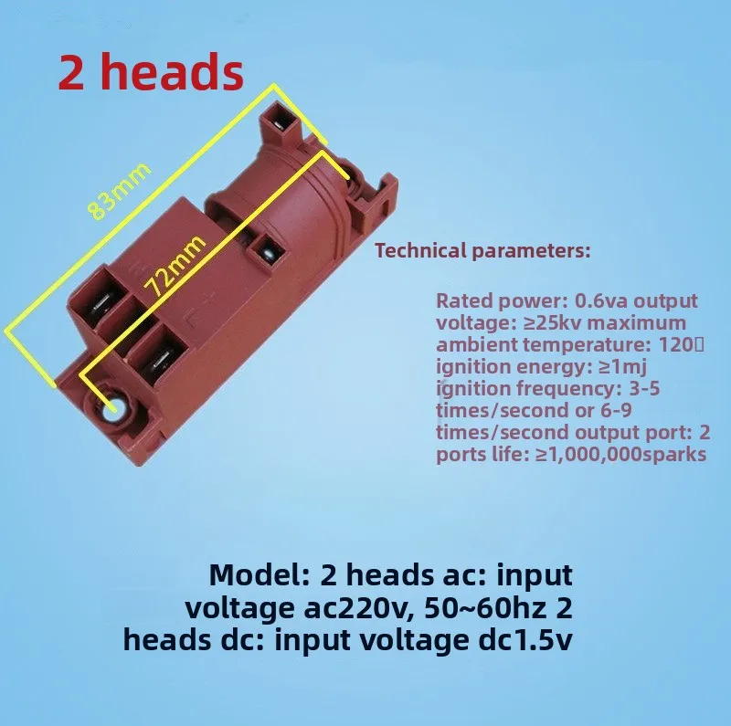 AC220V DC1.5V 4 Terminal Pulse Igniter Safe Efficient Gas Stove Oven Ignition Module European Four Outlets Connector