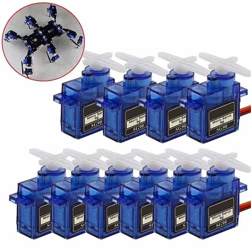 SG90 9G Micro Servo Motor Plastic Gear 180 Degree For Microcontroller Platform Robot RC Car Airplane DIY Toys Parts Accessories