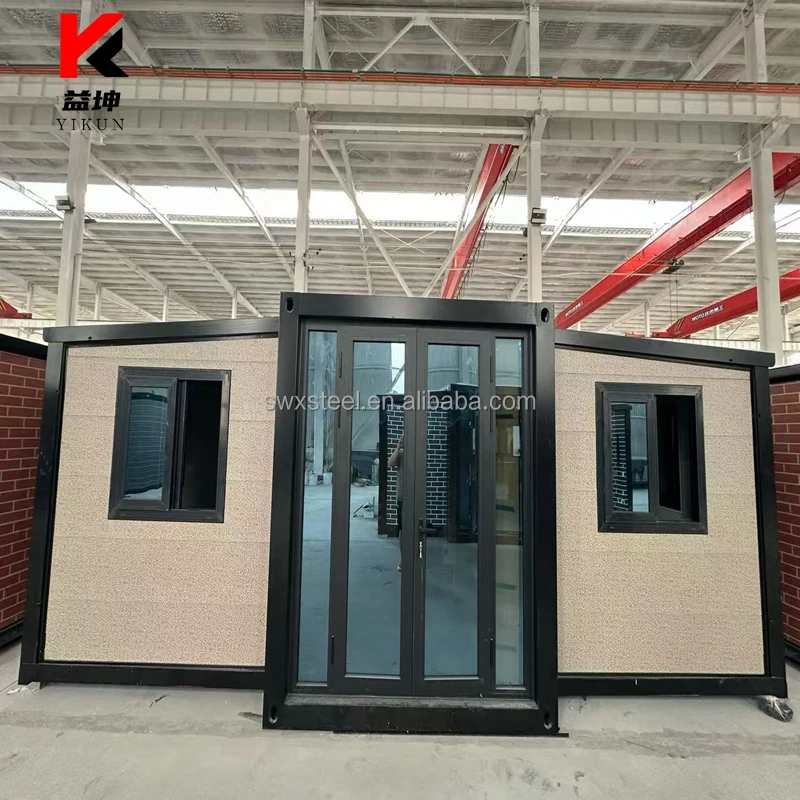 Portable Fold Out House on Wheels 20ft 40ft Expandable Prefab Container House Modular Tiny Homes Ready Made 3 Bedroom Foldable