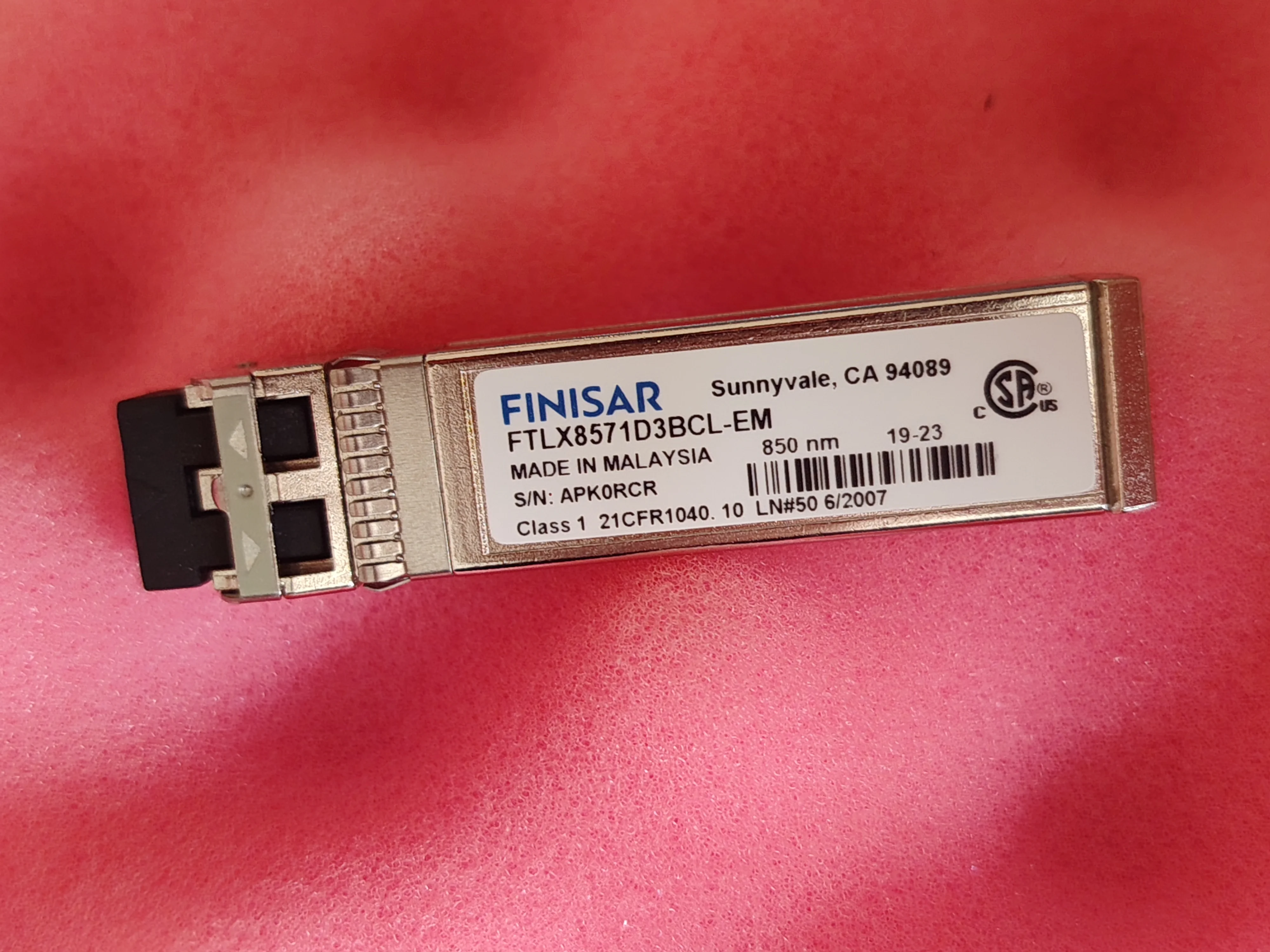 1PCS Finisar SFP SR 10G Transceiver/FTLX8571D3BCL-EM/850nm 10G Fiber Module Sfp+/SFP 10GB Module Switch