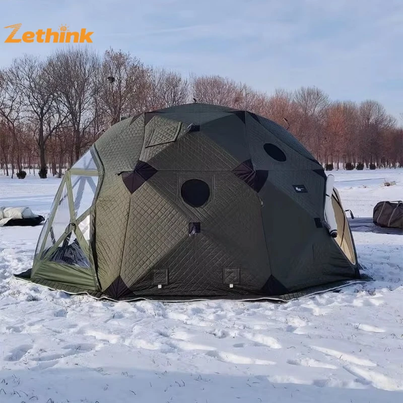 

Luxury outdoor PVC domed camouflage camping tent, Oxford cloth all-season tent