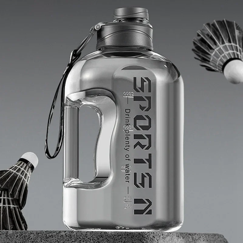 2-Liter-Wasserflasche mit großem Fassungsvermögen, Sport- und Fitnessstudio-Wasserkocher für Camping, Reisen, BPA-freie Trinkflaschen