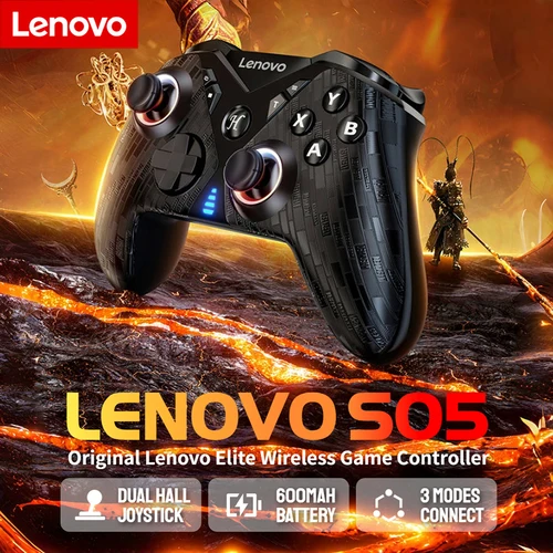 Imagen 1 del producto Lenovo S05 controlador de juego inalámbrico conectividad triple modo Bluetooth Gamepad para cambiar iPhone Android teléfonos móviles tableta PC TV