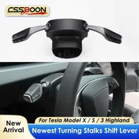 Intelligent Gear Shifter Steering Wheel Turning Stalk Bar for Tesla Model 3 Highland X S Lever Car Interior Parts