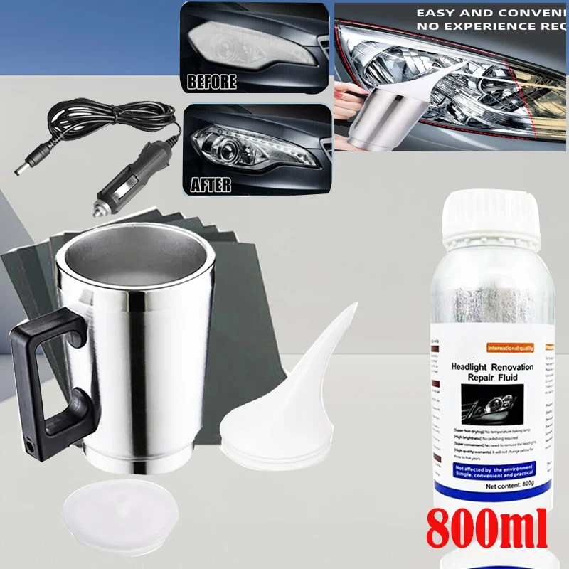 Headlight Chemical Polishing Kit Headlights Liquid Polymer Repair Fluid Polishing The Headlights Car Headlight Restoration Kit