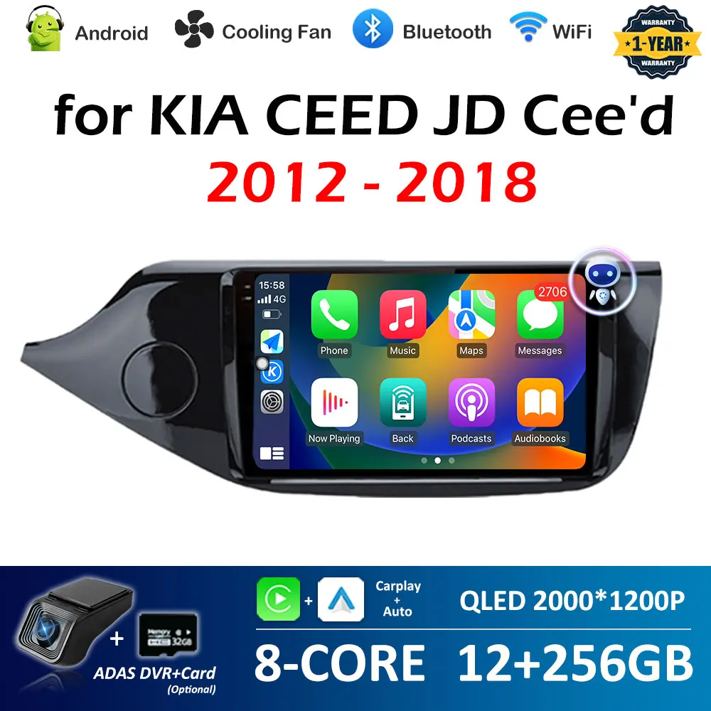 

GPS Navi DSP Stereo 9 inch for KIA CEED JD Cee'd 2012 2013 2014 2015 - 2018 Car Audio Multimedia Video Player Wireless Carplay