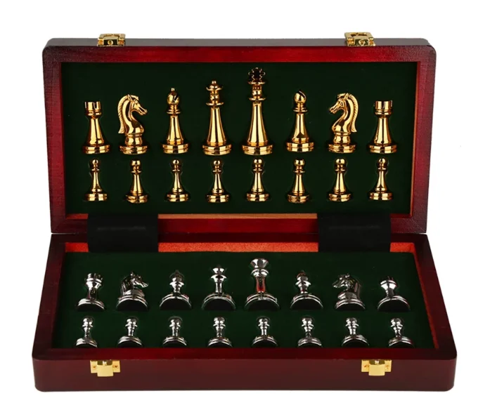 

Высококачественные шахматные подарочные коробки, деревянная складная шахматная доска, металлические шахматы, ретро европейские украшения