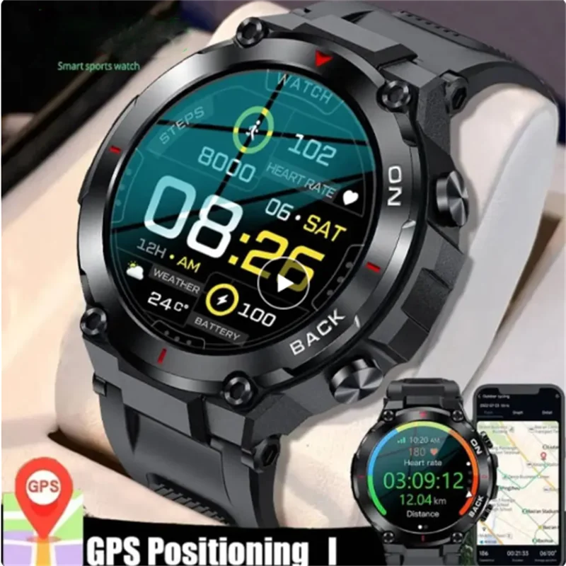 

2024 New GPS Smart Watch Sports and Fitness Bracelet Caller Reminder IP68 Waterproof Smart Watch Men's Android IOS Watch