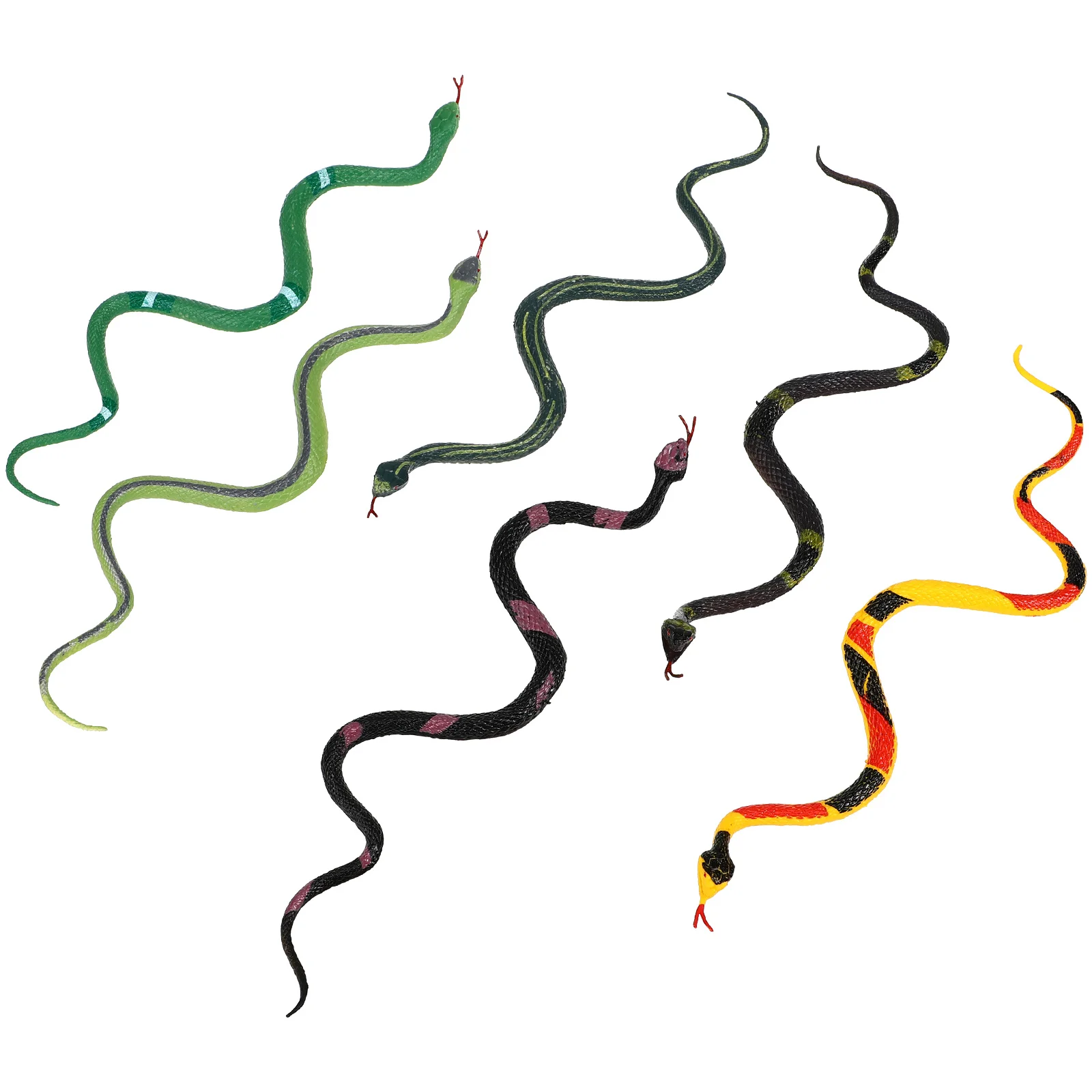 Figuras de serpiente de simulación, serpiente Artificial realista para broma, decoración del hogar, decoraciones para fiesta de Halloween, Animal reptil, 6 uds.