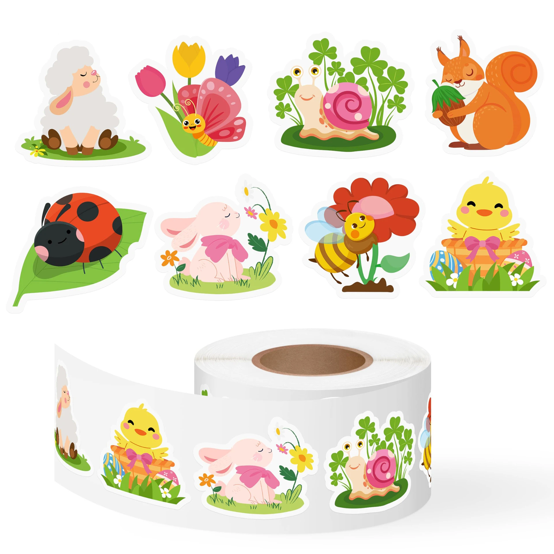 100-500pcs Beautiful Flowers Stickers Bees And Animals Stickers Birthday Wedding Party Gift Wrapping Label Stationery Stickers