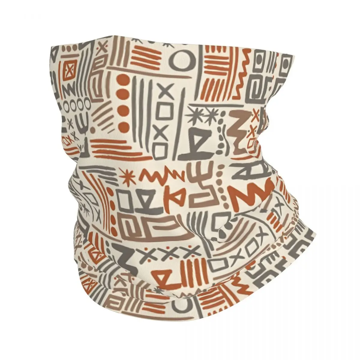 African Mudcloth Throw Headband Neck Warmer Men Ski Running Tube Scarf Medical Nurse Face Bandana Gaiter