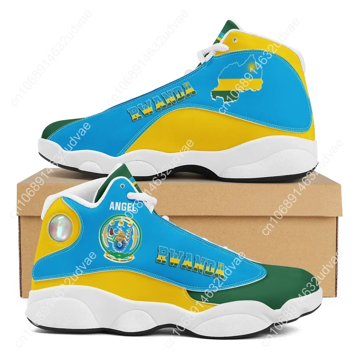 Rwanda Flag Designer Print Teens Sneakers Casual Cozy Durable Running Shoes Outdoor Footwear Men's Boys Basketball Sports Shoes