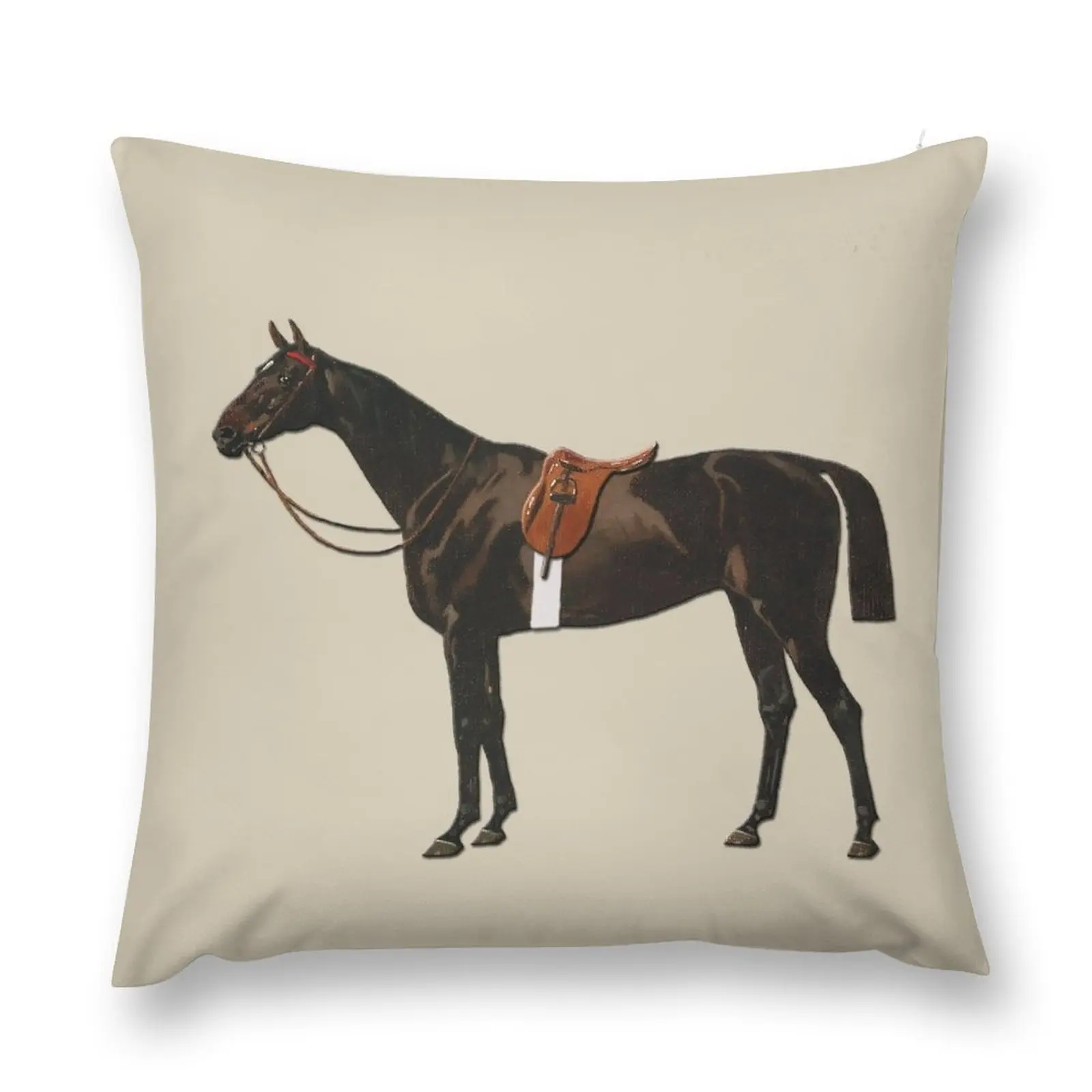 

Vintage equestrian saddled riding horse Throw Pillow Rectangular Cushion Cover Couch Pillows Covers For Sofas