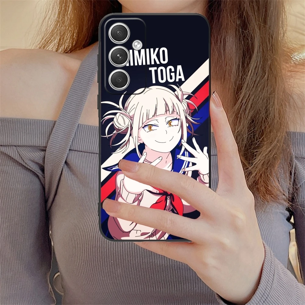 Hero Himiko Toga Mobile Cell Phone Case for Samsung Galaxy S24 S23 S22 S21 S10 S9 S8 Plus Ultra Black Soft Phone Cover Shell