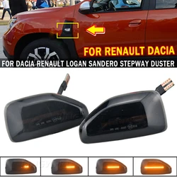 2X LED Dynamic Side Marker Turn Signal Light For Dacia Logan 2 Sandero 2 Duster Renault Stepway Sandero Indicator Lamp