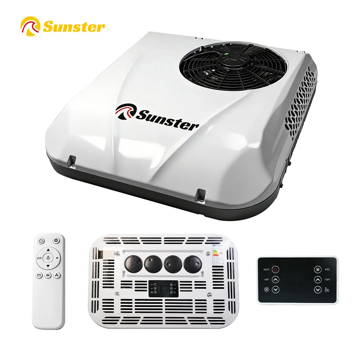 Sunster Rooftop 12V/24V Elektrische Dachklimaanlage, hocheffizientes Kühlsystem für LKW, PKW und Wohnmobile