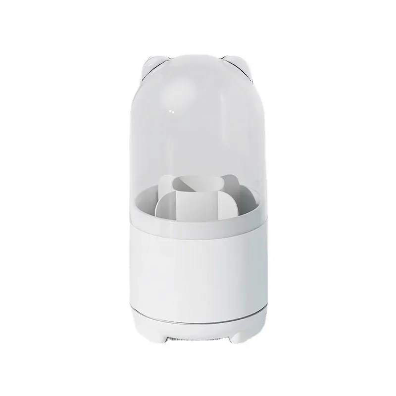

1pc Rotating Makeup Box, Detachable Box, Transparent Dust-proof Pen Holder, Eyeshadow Brush Holder, Lipstick Box, Desktop