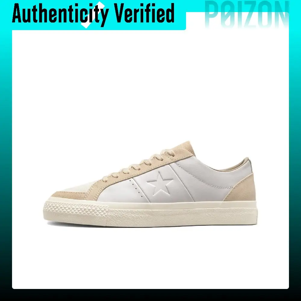 Converse One Star Pro Skateboard Shoes Unisex Low Top Beige/White/Yellow A04242C