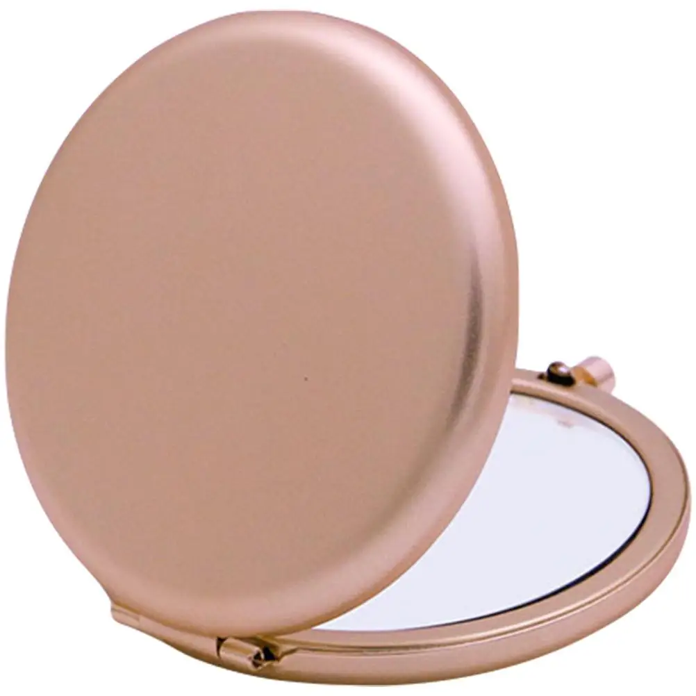 

Mini Mirror Portable Makeup Compact Pocket Round Travel Stainless Steel Handheld Small