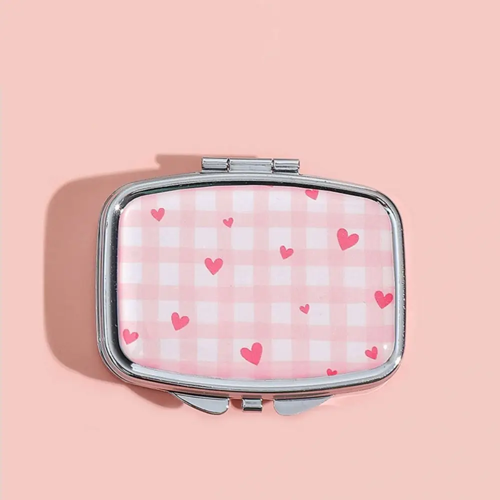 

Portable with HD Mirror Cartoon Animals Jewelry Box Cute 2 Grid Mini Pill Case Multifunctional Kawaii Storage Box Travel