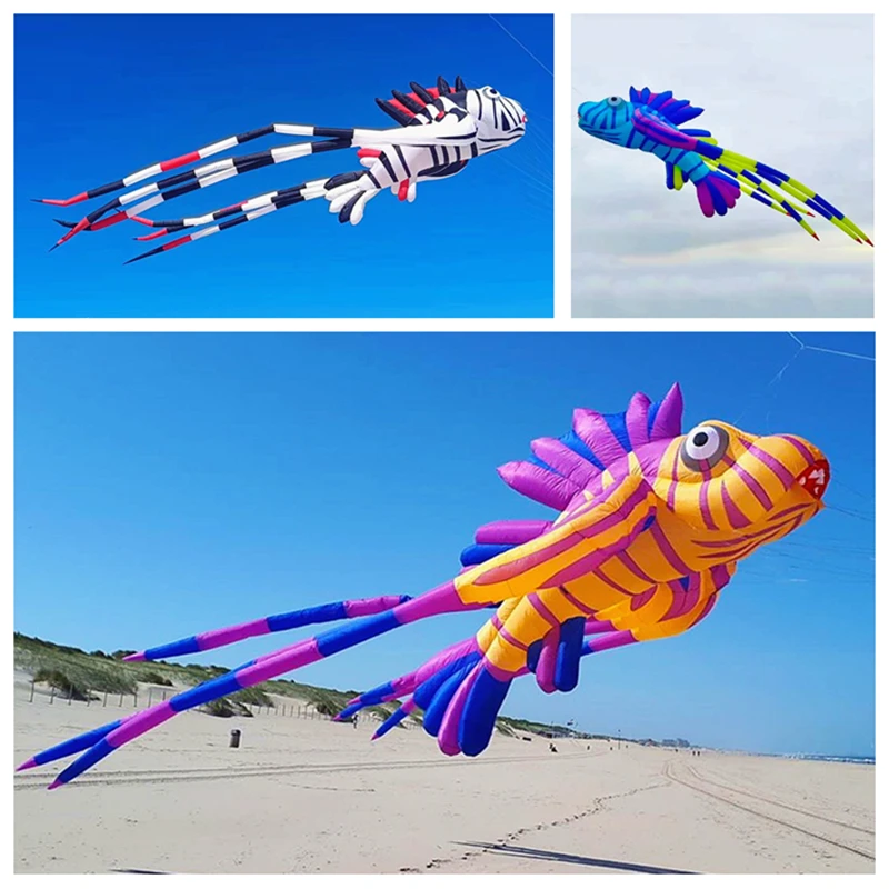 15 M MEGA Fish Kite จี้ Kite line Soft Inflatable Kite GIANT Kites TO Fly Soft Kites ที่มีสีสัน Flying Kites Koi Paragliding