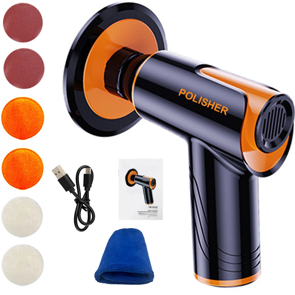 100W Car Wax Polisher Polishing Machine Mini Wireless Portable Buffing Machine Rechargeable Polisher