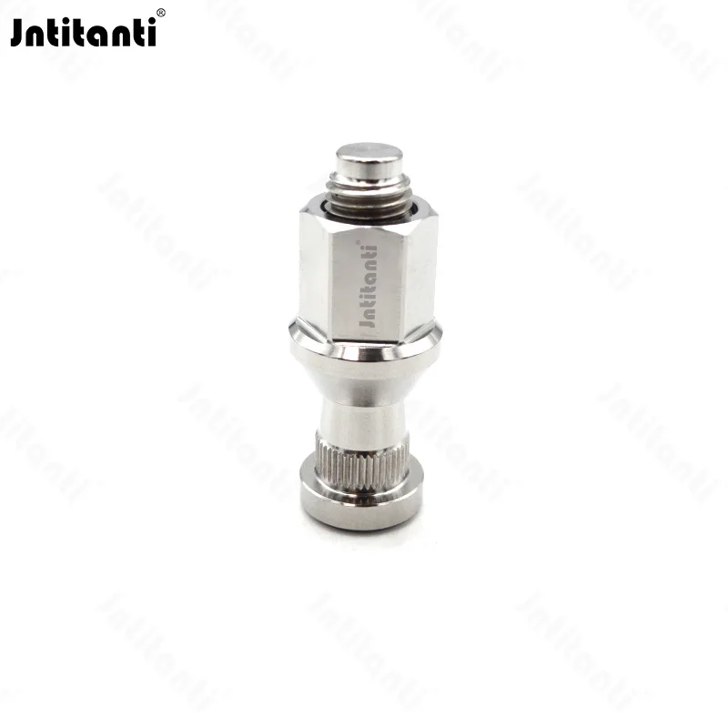 Jntitanti Gr5 titanium wheel rim stud screws M14x1.5x55mm  and M14x1.5x27mm nut for Tesla Toyota Honda type R Jeep Buick etc