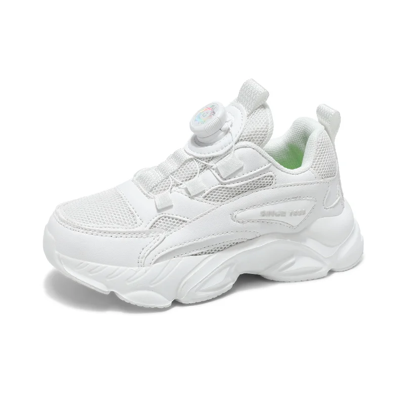 Weiße Kinder-Turnschuhe, rutschfest, für Outdoor-Sport, Tennis, atmungsaktiv, lässig, für Kinder, bequeme Wanderschuhe, Größe 28–40 – Detail 13