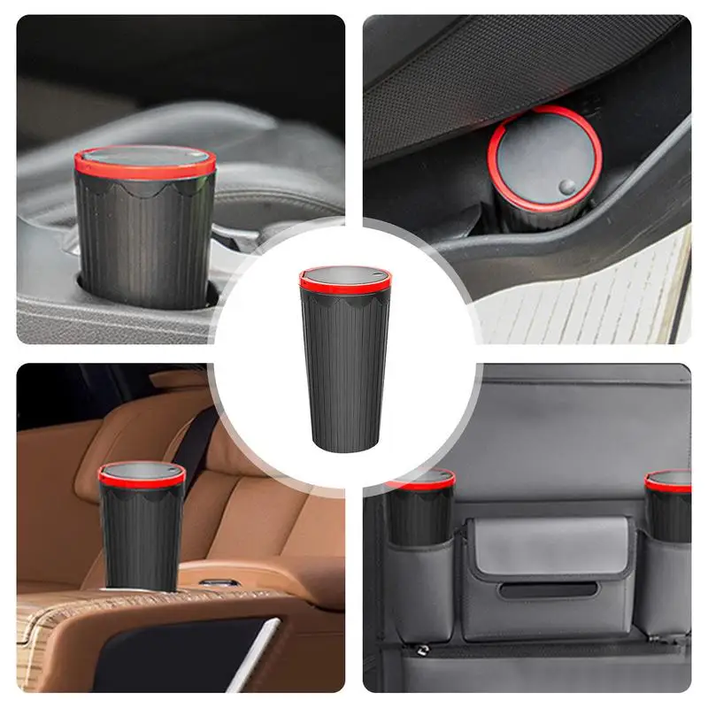 

Auto Garbage Can Car Cup Trash Can Waterproof Automotive Garbage Cup Holder Bin Compact Design For RV Rubbish Management