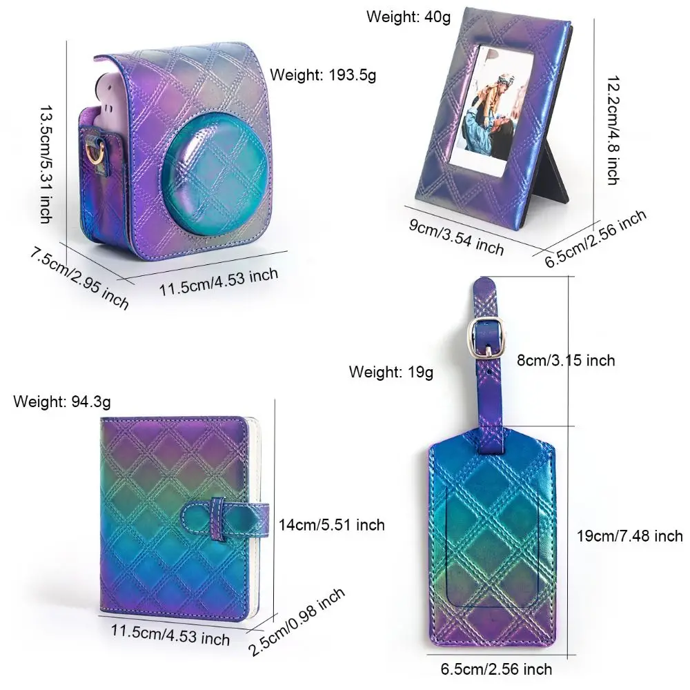 2024 Boarding Pass Instant Camera Accessories Set 5-in-1 DIY 3-inch Album Storage Bag for Fujifilm Instax Mini 12 image 6
