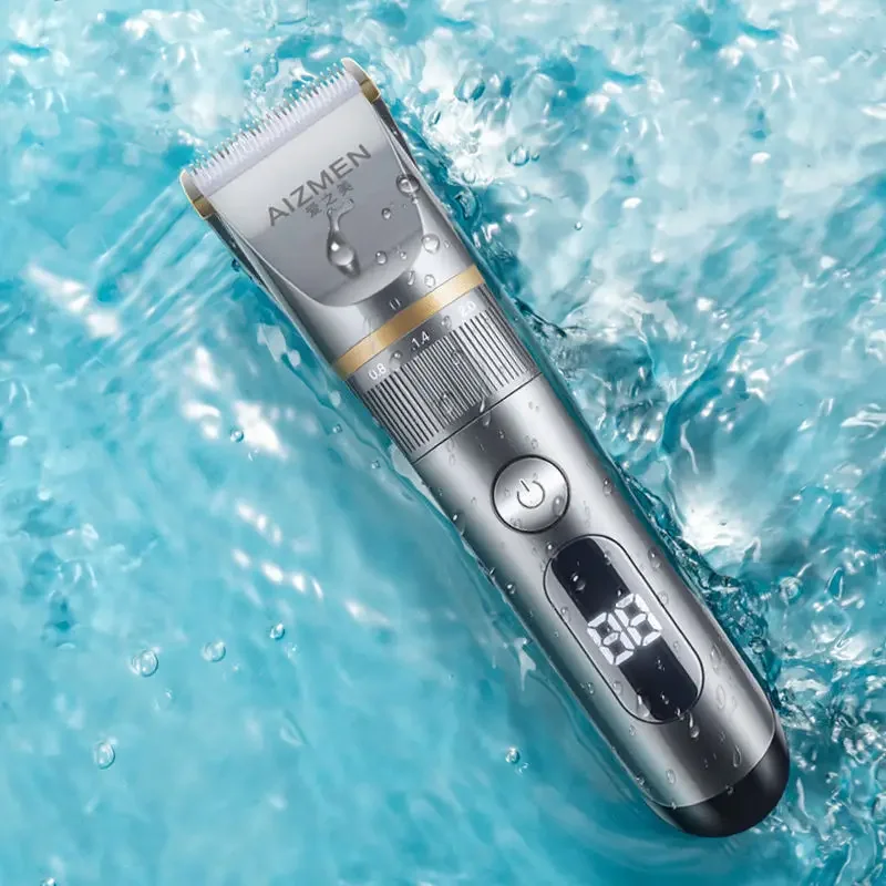 Waterproof hair clipper full body water washing hair clipper high-power electric clipper dedicated to hair salons