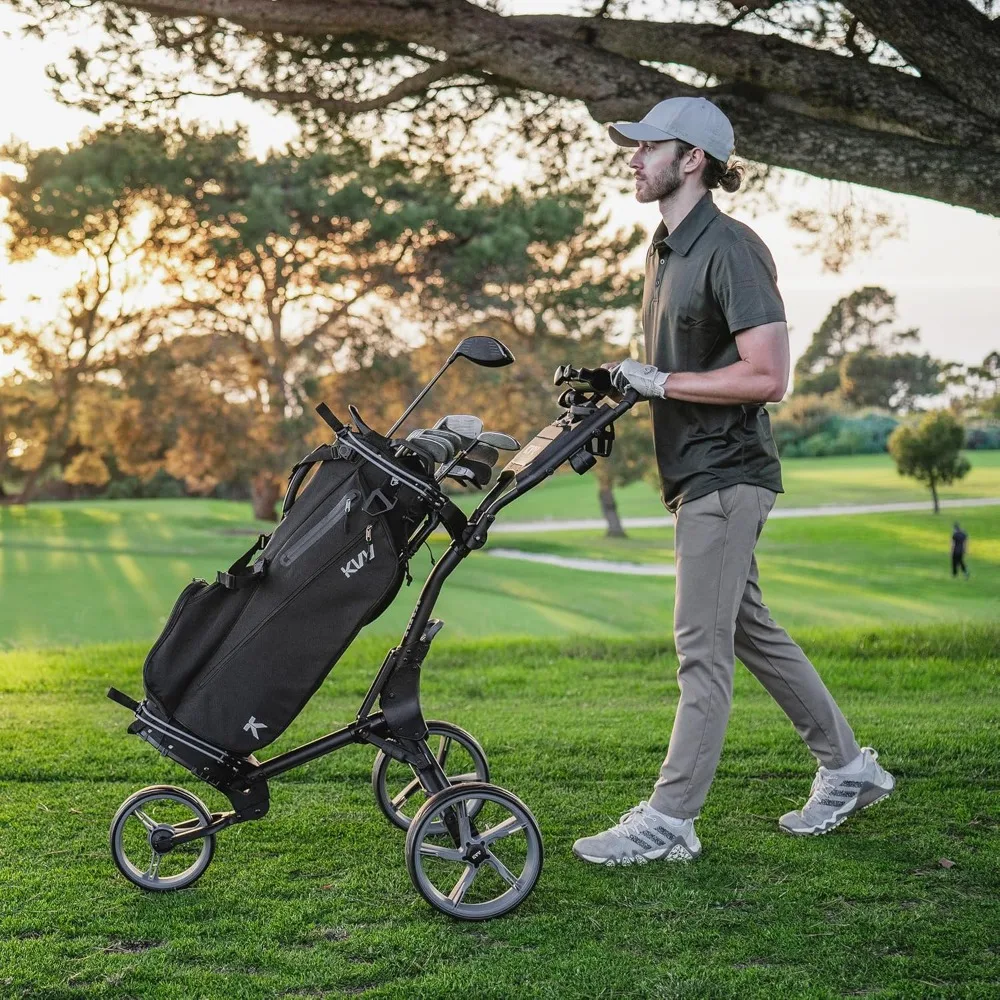 Carrello da Golf a 3 ruote ultraleggero dimensioni pieghevoli più piccole, supporto per segnapunti nuova versione