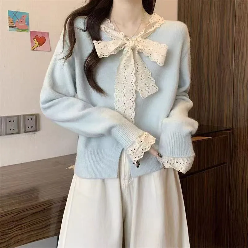 

свитер Женская одежда трикотаж, женский свитер, зимний свитер, теплый галстук-бабочка с длинными рукавамиМягкий и теплый свитер