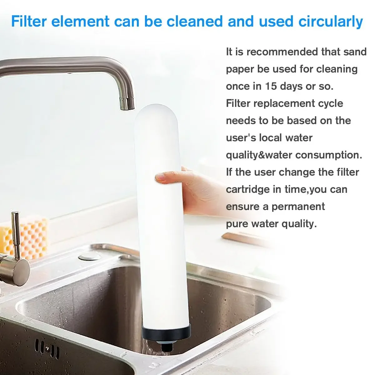 Purifying Machine Kitchen Countertop Drinking Water Purifier Ceramic  Activated Carbon Household Filter System