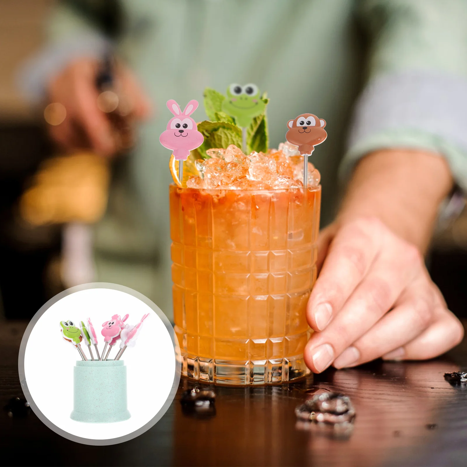 

16Pcs Stainless Steel Mini Fruit Picks Stylish Cocktail Sticks for Drinks Appetizers Wedding Party Supplies Cocktail Picks