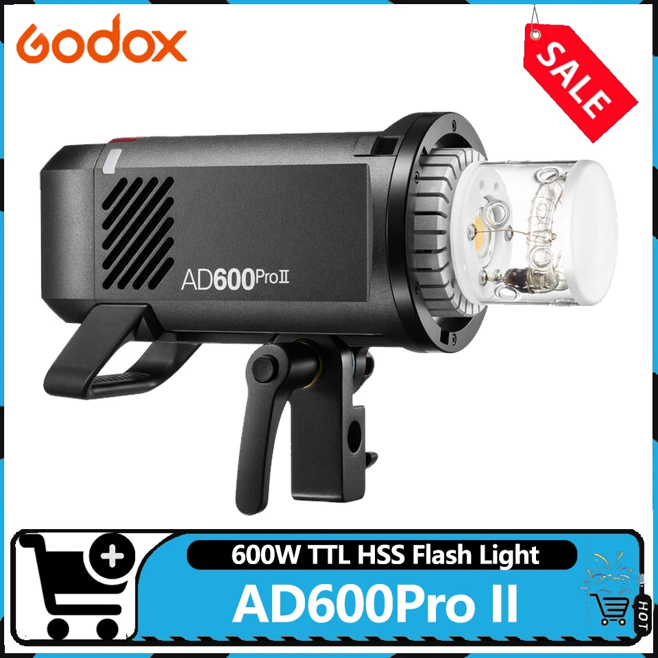 Godox AD600Pro II HSS TTL Atuo Flash 0.01-0.9S Recyle Time 2.4GHz Wireless System Outdoor Flash for Film Studio