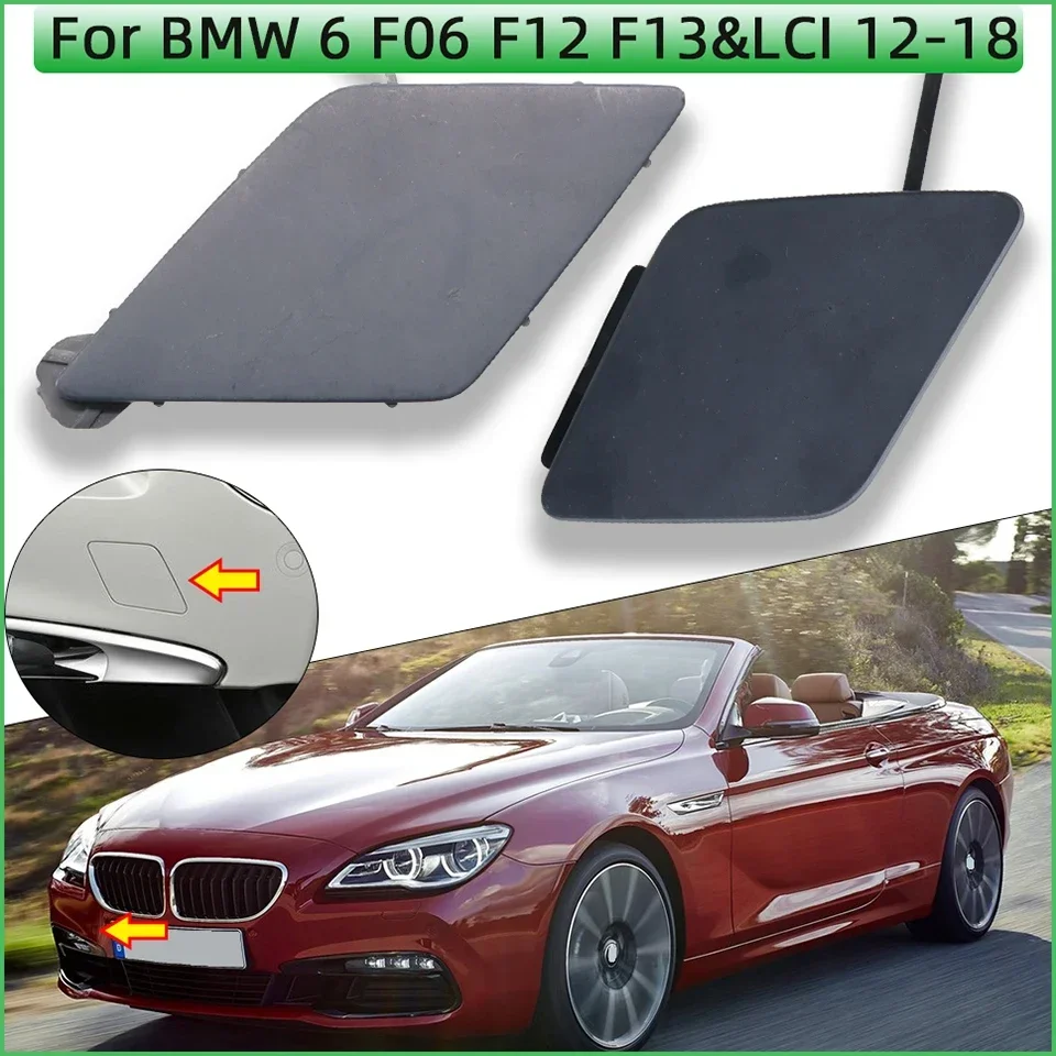 Peças de automóvel para bmw 6 f06 f12 f13 lci versão comum 2012-2018 amortecedor traseiro dianteiro gancho de reboque olho tampa do reboque escudo pintado