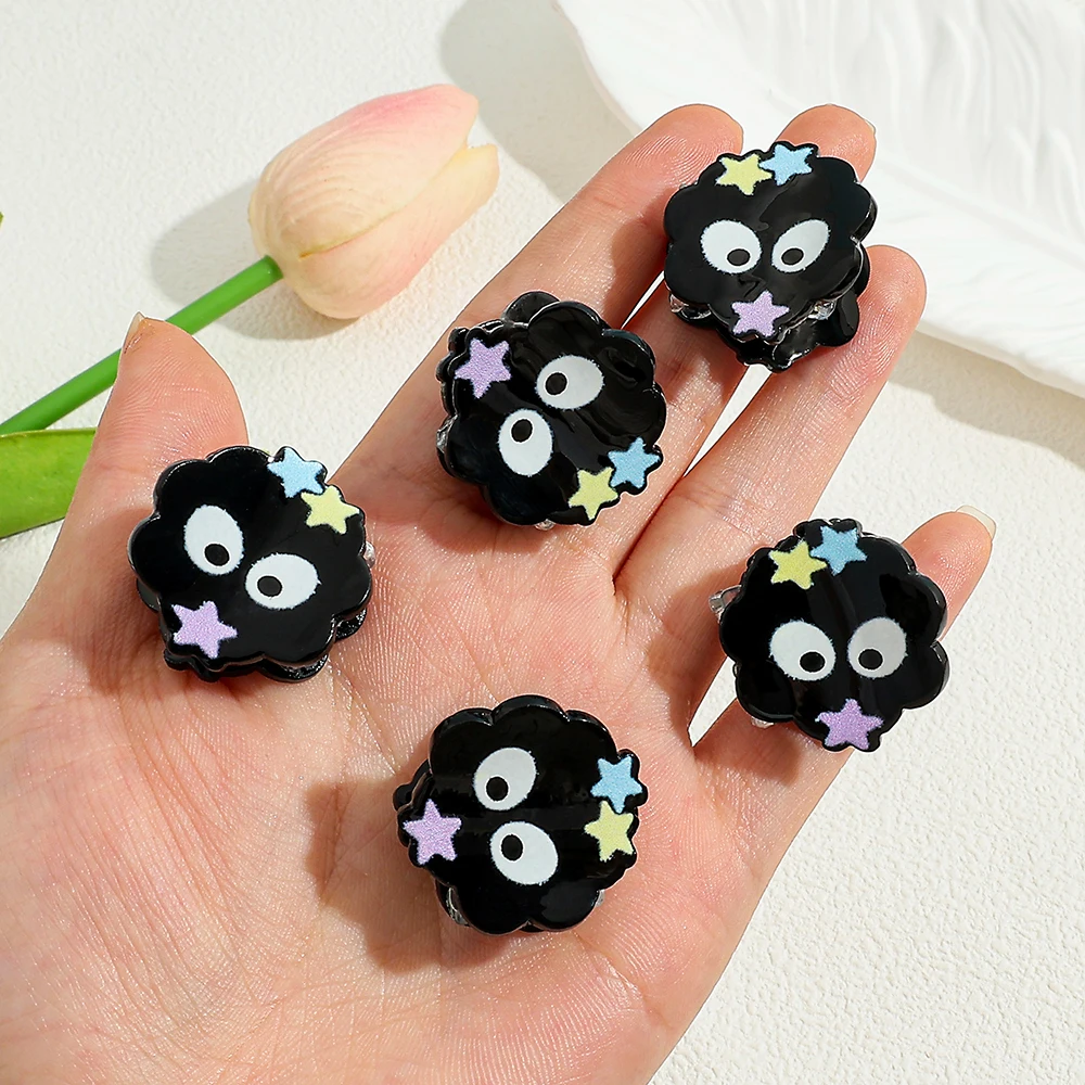 10 قطع من مخلب الشعر على شكل كرة الفحم الصغيرة اللطيفة، مشبك شعر متعدد الوظائف