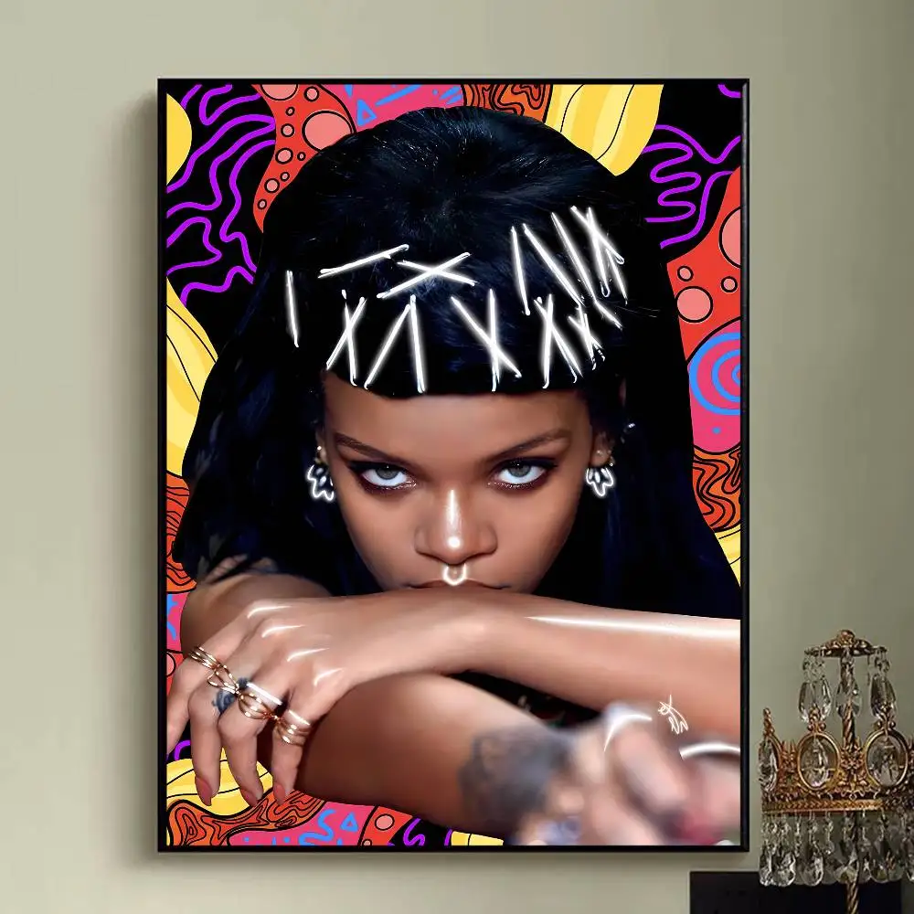 ملصق المغني R-Rihanna-ES عالي الجودة لغرفة المعيشة جمالي لتزيين الحائط ملصقات هدية #6