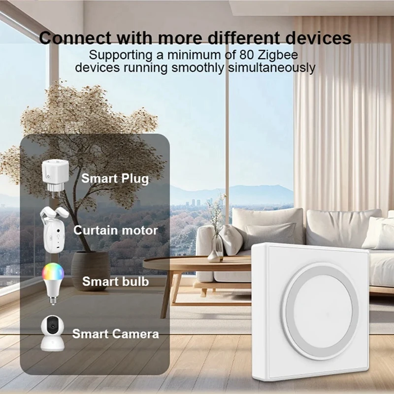 

Цельный Tuya Matter Thread Hub Zigbee Smart Home Bridge, белый пластик для Google Alexa Homekit