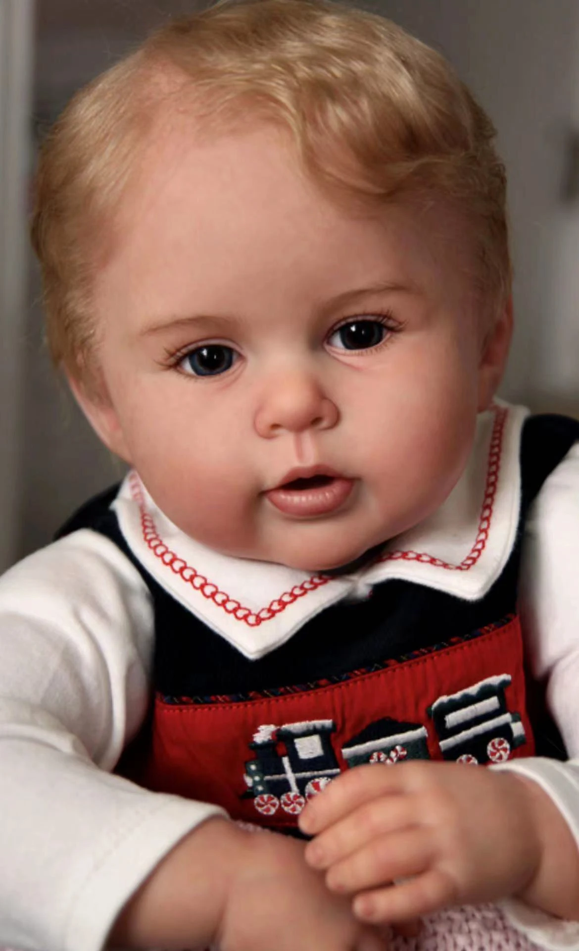 22Inch Handsome Boy George Bebe Reborn Dolls Handmade Painted Lifelike Soft Vinyl With Cloth Body Newborn Baby Doll Toy For Kids