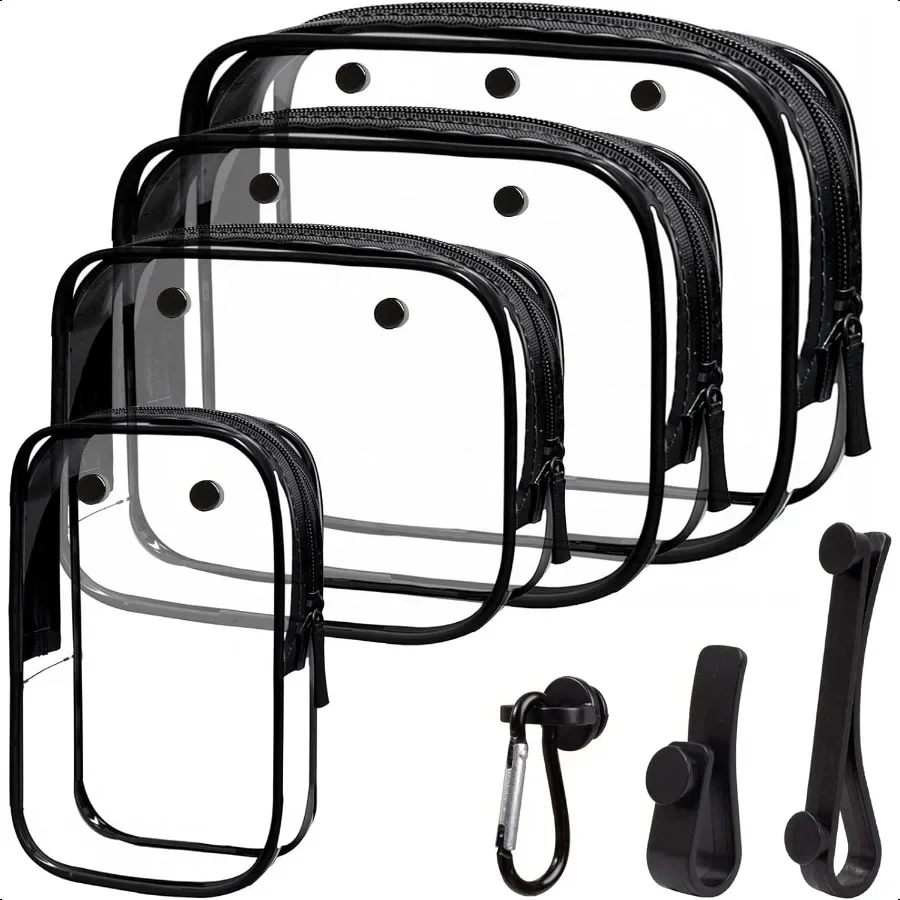 

Clear Insert Pouch for Bogg Bag Accories 4 Packs Zipper Pouch for Bogg Tote Bags Accories Travel Makeup Toiletry Handbag Organi