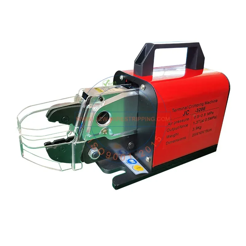 JCW-320E Macchina pneumatica per crimpare terminali per cavi, pressa per connettori per pezzi sciolti