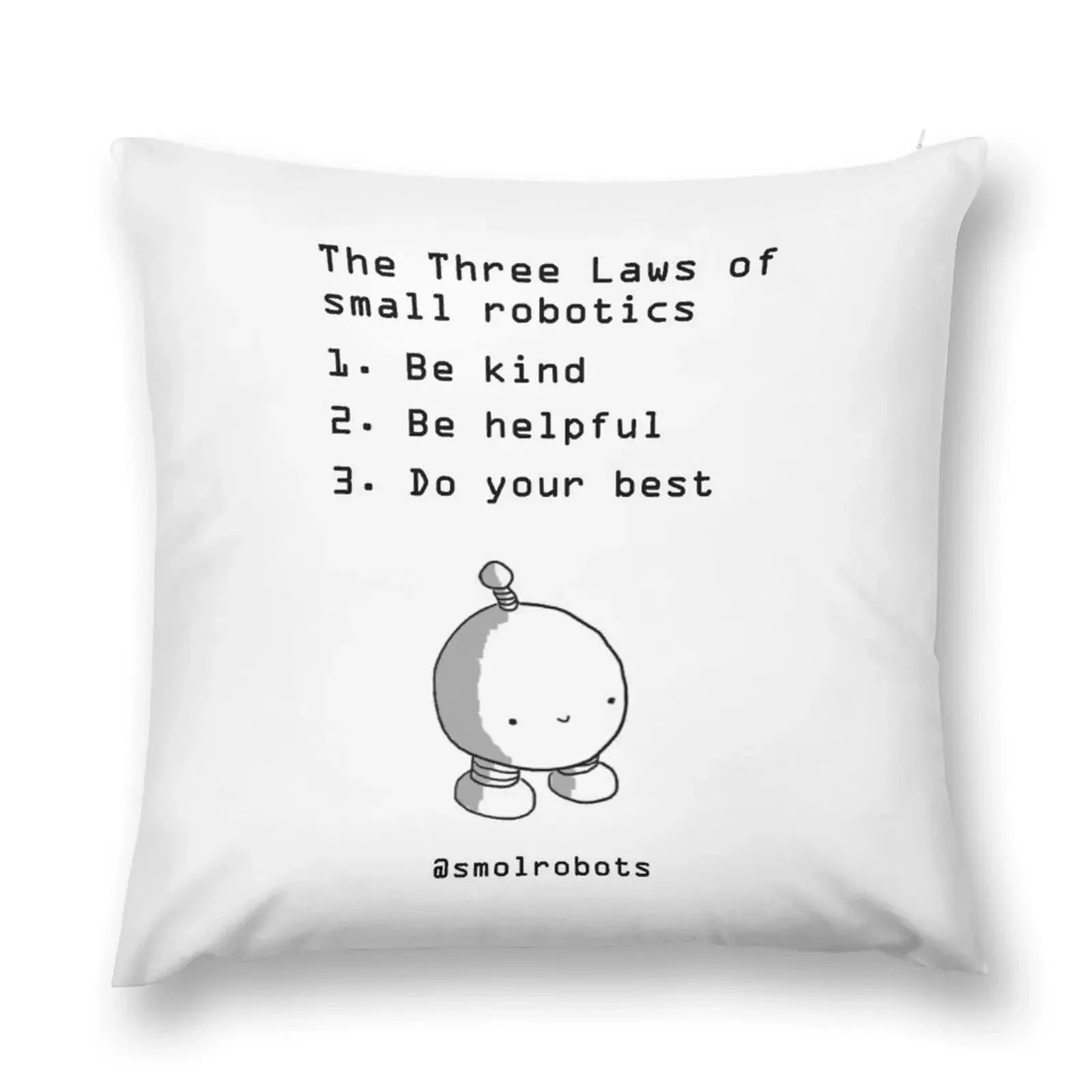 

The Three Laws of small robotics Throw Pillow Custom Cushion Sofa Cushions pillow
