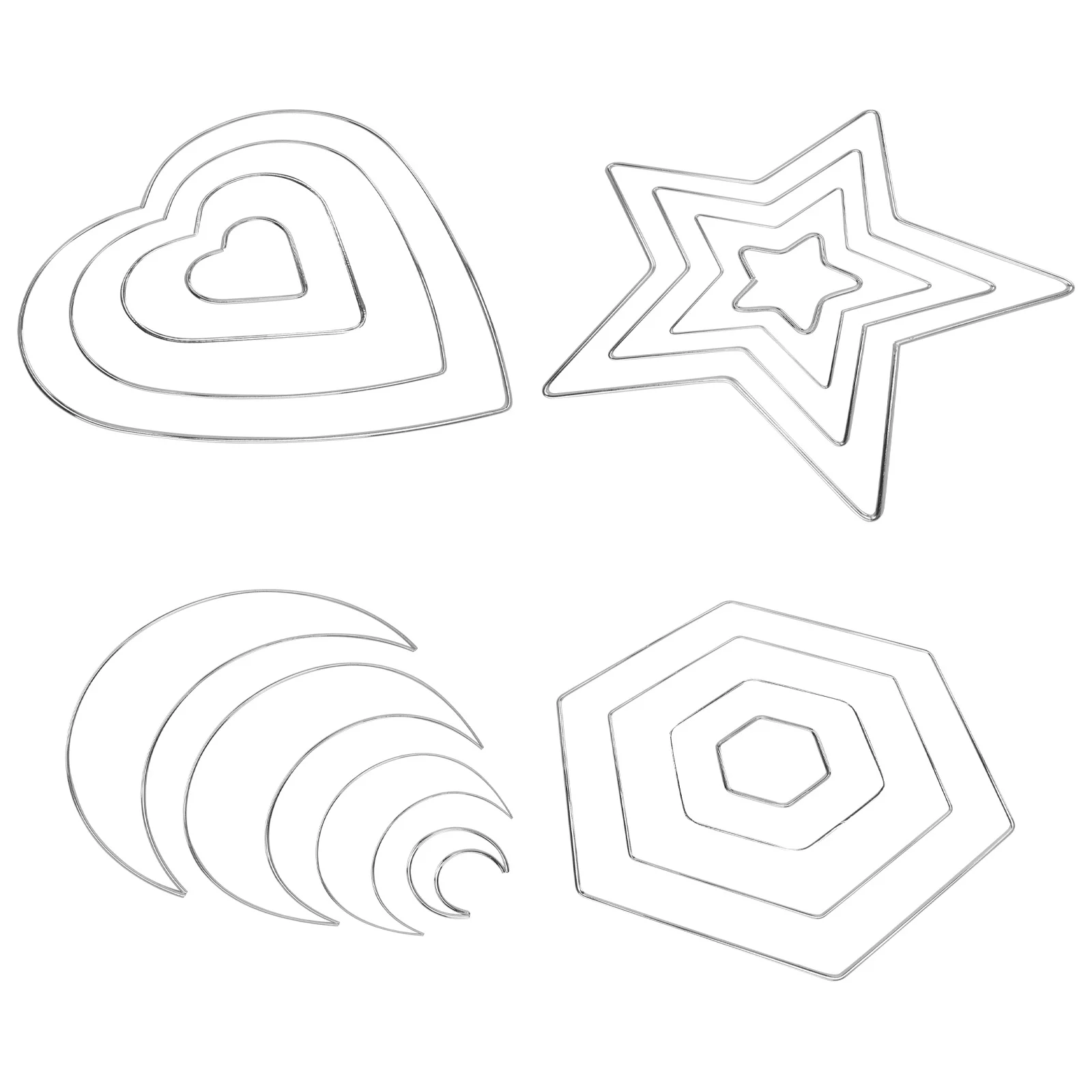 16 قطعة من حلقات صائد الأحلام المعدنية الحديدية المقاومة للتآكل DIY بها بنفسك اكاليل الحرفية لوازم ديكور المنزل حلقات حديدية #6