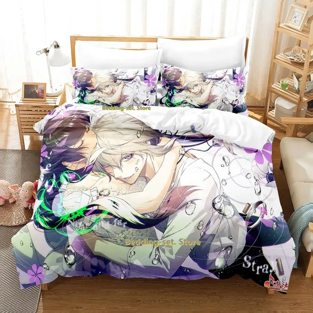 New Collar x Malice Bedding Set Single Twin Full Queen King Size Bed Set Adult Kid Bedroom Duvetcover Sets Anime lit