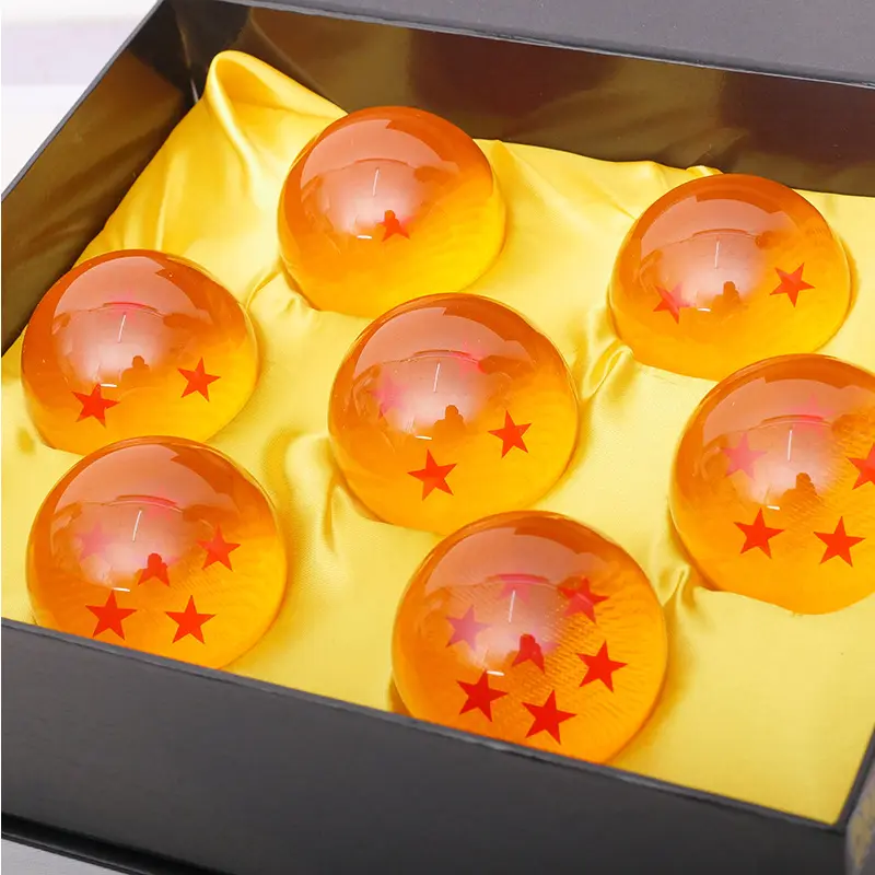 Dragon Ball 7Pcs/Set 1:1 Crystal 3.5cm Action Figure Toys Summon Shenron Wishing Collection Anime Model Gift - Image 5