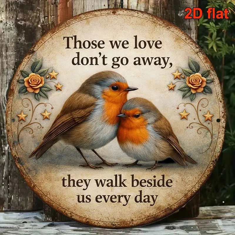 2D Flat, 1pc 8x8in/20x20cm 2D Flat Round Sign, 