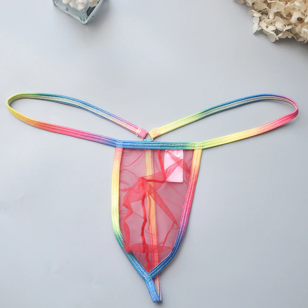 

Mens Sexy Sissy Low Waist Briefs Thong Mesh Underpants Panties Lingerie Underwear Multi-color Lightweight Casual Men's G-string